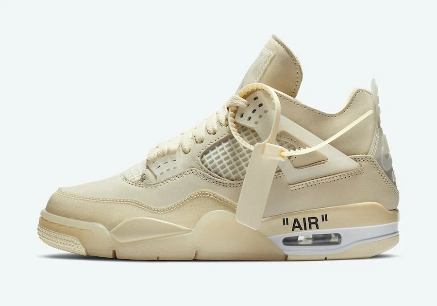 Nike Air Jordan 4 Retro x Off-White Sail Sneakers CV9388-100