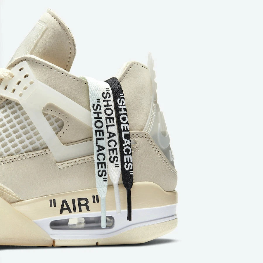Nike Air Jordan 4 Retro x Off-White Sail Sneakers CV9388-100