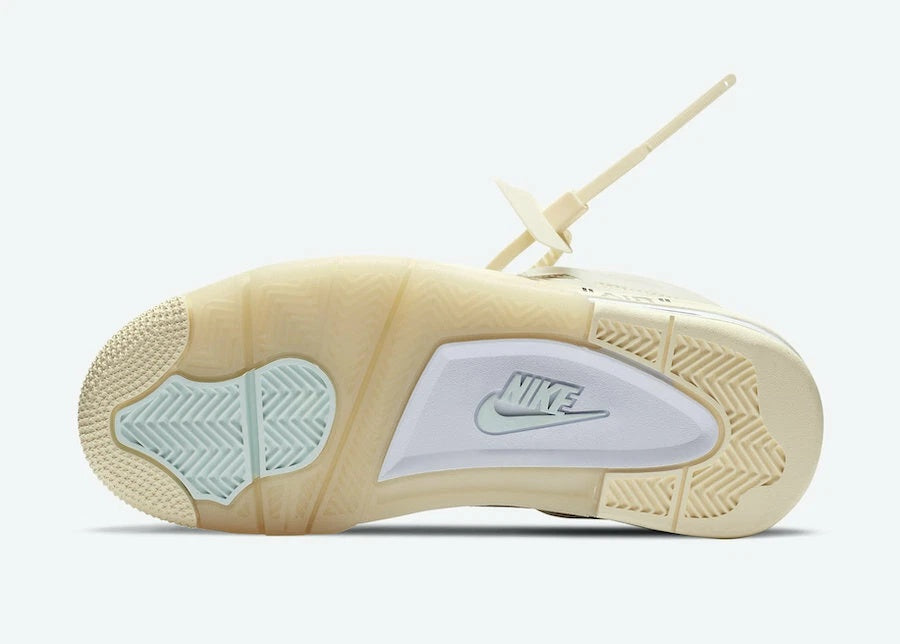 Nike Air Jordan 4 Retro x Off-White Sail Sneakers CV9388-100